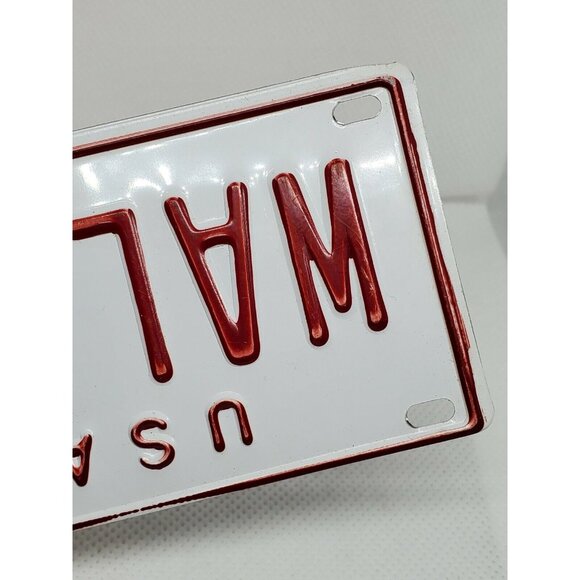 U.S.A Wally Personalized Mini License Plate – White & Red Collectible Bicycle - Picture 4 of 11